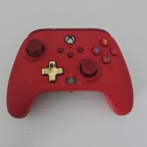Power A Red Enhanced Wired Xbox One Controller Works - Model 1518810-01
